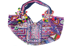 Nueva llegada de las mujeres en forma de B moneda Banjara bolso de hombro diseñador bohemio Hobo mensajero monederos hecho a mano bordado estilo Vintage - Product Image 4