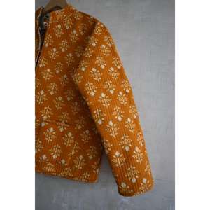 Veste en coton matelassée à manches longues, à imprimé floral fait main, à boutons, réversible, chaude, ethnique, pour l'hiver, pour la saison de printemps - Product Image 3