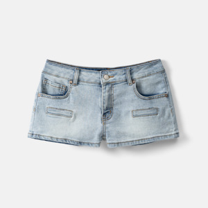 Vietnam transpirable ODM enzima pantalones cortos 100 MOQ 98% algodón OEM 2% lavado de moda Pantalones cortos de mezclilla rectos para mujeres - Product Image 5