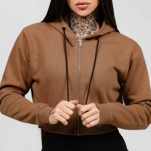 Sudadera Corta Ligera al por Mayor para Mujer, Sudadera de Manga Larga, Cómoda, de Alta Calidad - Product Image 1
