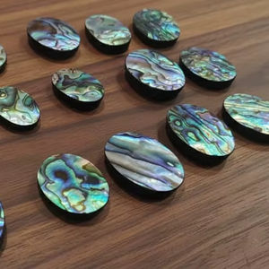 Pierre de coquille d'ormeau naturelle de qualité supérieure, pierre précieuse cabochon, pierre précieuse naturelle polie pour la guérison, forme mixte, 20% de réduction et cadeau - Product Image 1