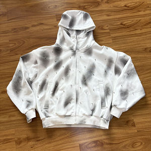 เสื้อฮู้ดดี้โอเวอร์ไซส์ผ้าฝ้าย 100% หนานุ่ม แบบยูนิเซ็กซ์ เป็นมิตรกับสิ่งแวดล้อม รับสกรีนโลโก้ ปักลายแบบดิสเทรส มีตัวเลือกแบบไม่มีลาย - Product Image 1