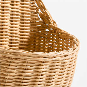 Panier de rangement mural en rotin tressé à la main, écologique, en fibre naturelle, organisateur décoratif pour chambre d'enfant et de bébé - Product Image 4