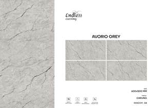 Baldosas de pared de porcelana tallada sin fin dorada de lujo | Colección de exportación de acabado brillante moderno de gran formato de 600x1200 - Product Image 6