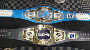 Cinturón de Campeonato de los Detroit Lions para Hombre, Talla Adulto, Cinturón de Campeones Legacy de 2 mm de Grosor - Product Image 4