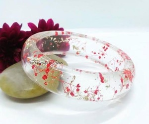 Epoxy Resin Bangle Hand <b>Bracelet</b> Jewelry Flower Design Round Shape Handmade Resin Bangle and <b>Bracelet</b> for Ladies at Cheap Cost - Product Image 2