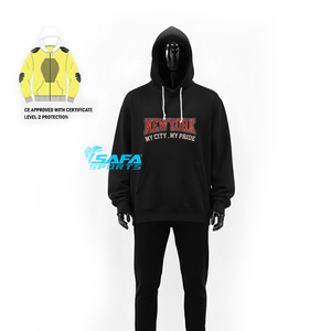 เสื้อฮู้ดมอเตอร์ไซค์เคฟลาร์ป้องกันสูง บุด้วยผ้าฟลีซ พร้อมเกราะป้องกันระดับ CE Level 2 เสื้อฮู้ดเคฟลาร์แบบสั่งทำ - Product Image 6