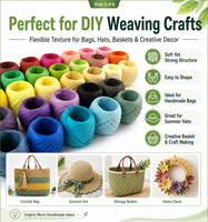 Fil de raphia en papier écologique en gros, ruban naturel, ficelle pour sacs au crochet, chapeaux d'été, paniers faits main, artisanat DIY, multiples usages, prix bas