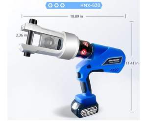 คีมย้ำสายไฟฟ้าไฮดรอลิกแบบชาร์จไฟได้ รุ่น HMX-630 แรงกด 20 ตัน พร้อมหัวย้ำ 7 แบบ - Product Image 6