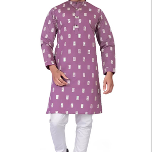 Modern Ethnic Traditional Indian <b>Men's</b> Cotton Wrinkle Free <b>Festive</b> Party Kurta Handcrafted Designer <b>Wear</b> Customizable Size - Product Image 1