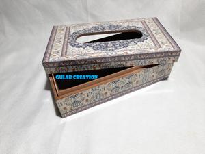 Juego de Posavasos de MDF con Diseño Moderno Personalizado, Bandeja con Impresión Digital, Porta Cubiertos, Porta Servilletas, Caja para Pañuelos, Decoración con Patrón Geométrico de Frutas - Product Image 4