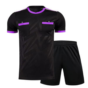 Uniforme de Árbitro de Fútbol Profesional al por Mayor, Conjunto de Camiseta de Árbitro de Fútbol Unisex con Cuello Redondo, Manga Corta, Color y Logotipo Personalizados - Product Image 3