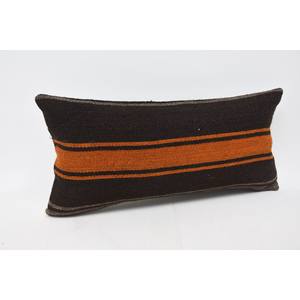 Brown Kilim Wool Rug 12x24 Inch Woven Vintage Patterned Rug - Product Image 3