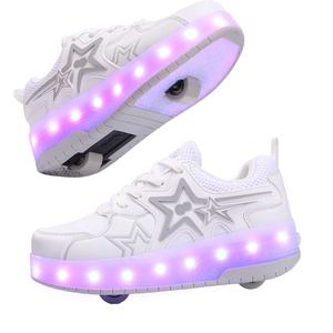 Chaussures à <span class=keywords><strong>roulettes</strong></span> LED pour enfants, <span class=keywords><strong>baskets</strong></span> pour garçons et filles <span class=keywords><strong>avec</strong></span> roues, chaussures déformables et patins à <span class=keywords><strong>roulettes</strong></span>, patines de ruedas - Product Image 4