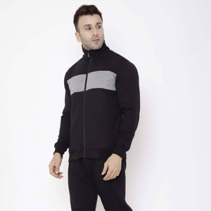 2025 <b>Men's</b> Casual Color-Blocked Tracksuit Stylish Comfortable 100% Cotton Breathable Lightweight <b>for</b> Winter Everyday Wear - Product Image 3