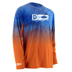 Camisa de pesca Anti UV de manga larga personalizada para adultos, Camuflaje negro transpirable de secado rápido con LICRA y poliéster, ropa para exteriores para hombres - Product Image 4