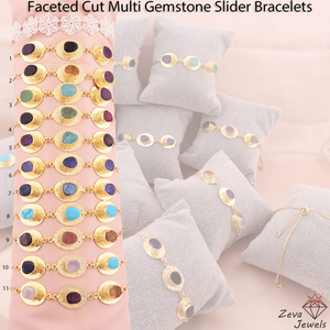 เครื่องประดับแฟชั่น labradorite & Citrine & Cherry QUARTZ & rhinestone เสร็จกำไลข้อมือทองเหลืองเลื่อนล็อคกล่องโซ่ - Product Image 3