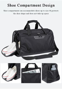 Sacs de sport de voyage de fitness personnalisés avec logo imprimé, imperméables, séparation sèche et humide, sacs de randonnée, sacs fourre-tout unisexes - Product Image 3