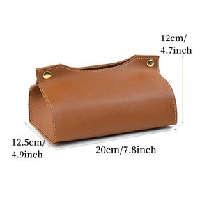 Boîte à mouchoirs en cuir de qualité supérieure |   Style classique et luxueux |   Haute qualité, couleur et taille personnalisées pour la maison, le bureau, l'hôtel |   Vente en gros - Product Image 2