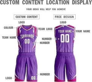 Nom personnalisé et numéro réversible Jersey Shorts ensemble jeunesse basket-ball uniforme pour garçons formation vêtements de sport pour hommes - Product Image 3