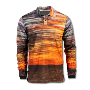 Vêtements de pêche pour hommes, maillot de pêche personnalisé imprimé par sublimation, chemises de pêche UPF50, concevez votre propre protection UV personnalisée - Product Image 5