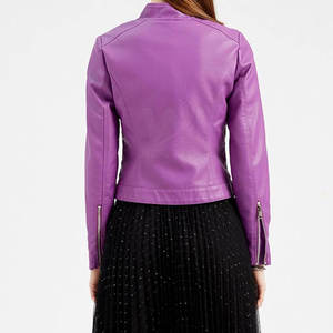 Chaqueta de Cuero para Mujer, Venta al por Mayor, Alta Calidad, Logotipo Personalizado Impreso - Product Image 2