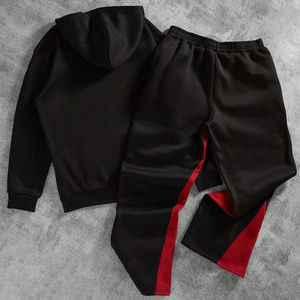 Ensemble de sweat à capuche imprimé graphique pour hommes et femmes coupe-vent respirant pour les sorties décontractées d'hiver ensemble de survêtement lavé avec strass - Product Image 5