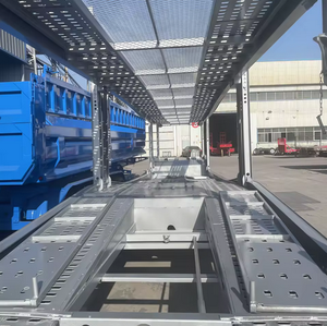 Semirremolque portacoches de alta resistencia, de doble plataforma, hidráulico, para transporte de SUV, en venta desde la UE. - Product Image 1