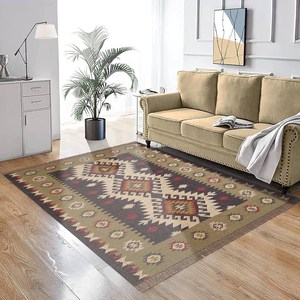 Tapis Floral Kashmiri Jute Soft Hand Touch Tapis de chevet pour le salon et le hall au prix de gros - Product Image 4