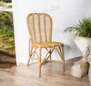 Modern Style Handcrafted Natural Bamboo <b>Chair</b> Elegant Wicker <b>Chair</b> <b>Outdoor</b> Indoor Garden <b>Chair</b> - Product Image 5