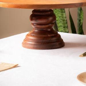 Soporte Clásico para Tartas de Madera Tallada a Mano, Pedestal Redondo de Madera Maciza para Postres, Bandeja de Exhibición y Servicio para Panadería, Cafetería y Vajilla - Product Image 5