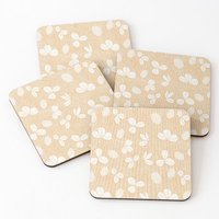 Nouveau design – Sous-verres et sets de table modernes en bois d'acacia/mangue imprimé émail, 4 pièces, écologiques, accessoires de cuisine, vente en gros