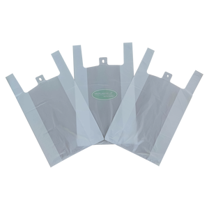 Sacs d'épicerie recyclables personnalisés en T-shirt HDPE avec poignée découpée Sac à fermeture éclair Gravure imprimée pour supermarché fabriqué au Vietnam - Product Image 6