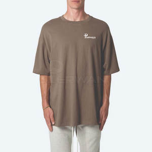 เสื้อยืดลำลองแขนสั้นผ้าคอตตอนทรงหลวมสำหรับผู้ชายทรงหลวมสไตล์คนเมืองสำหรับ100% - Product Image 1