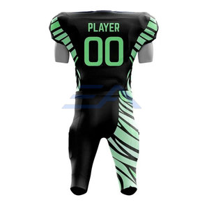 Ensembles d'uniformes de football américain respirants à manches courtes, personnalisables, de haute qualité et à prix abordable, fabriqués 100 % en polyester pour toutes les saisons - Product Image 2