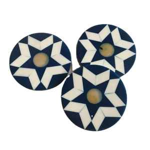 Posavasos de Resina Epoxi de Diseño, Redondos, para Tazas de Té, para Hogar, Hotel, Restaurante, Precio Bajo, Hechos a Mano en India - Product Image 3