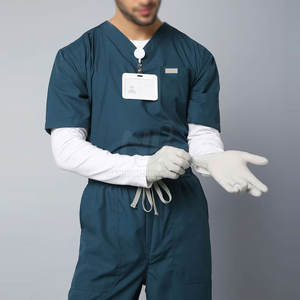 ชุดสครับสำหรับผู้ชายชุดสครับแนวลำลองสีพื้นแบบ2025 - Product Image 4