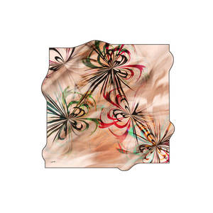 Foulard carré rose poudré à motifs floraux - Mouchoir en coton tendance - Product Image 1