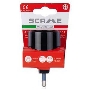 Adaptador de Enchufe Eléctrico Estándar Italiano con 2 Enchufes 2P+T de 10/16A, 1 Enchufe 2P+T de 10A, Conector de Enchufe Alemán de 16A, Accesorios - Product Image 2