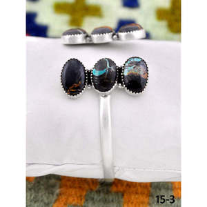 Southwest Handmade Black Jack Turquoise Sterling <b>Silver</b> Fashion <b>Cuff</b> <b>Bracelet</b> Elegant Black Jack Turquoise <b>Silver</b> <b>Cuff</b> for Women - Product Image 2