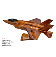 Modèle d'avion de chasse en bois d'acajou F15/F22/F35, modèle d'avion en bois massif multi-modèles à l'échelle, provenant du Vietnam