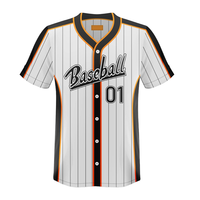 Haute Qualité OEM Baseball Jersey Respirant Jeunes Enfants T-shirts avec Logo De Sublimation Brodé Personnalisé Uniformes En Gros
