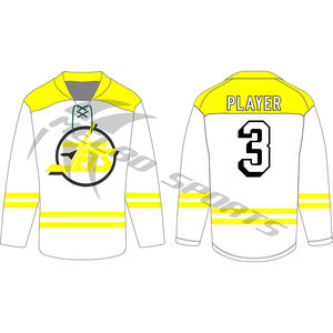 Maillots de hockey sur glace à sublimation personnalisée, tissu durable de haute qualité, uniformes d'équipe personnalisés, maillots de hockey brodés avec logo - Product Image 5