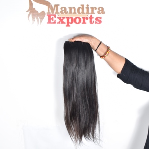 Vente en gros de cheveux vierges non transformés, vendeurs de faisceaux droits et longs noirs, cuticules vierges brutes alignées, cheveux humains indiens Natural Wave - Product Image 6