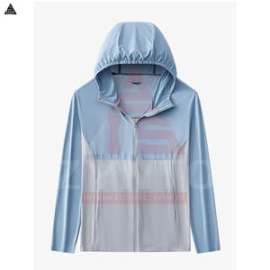 Veste coupe-vent pour homme, en tissu respirant, anti-UV, avec patchwork tendance, pour l'extérieur - Product Image 3