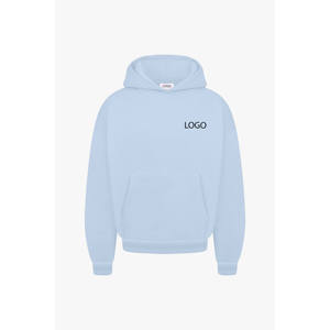 Sudadera con Capucha Azul Claro Sólida para Hombre con Logotipo Personalizado y Pantalones Deportivos a Juego Trackstar OEM Marca Privada - Product Image 5