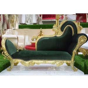 Último diseñador italiano Love-Seat conjunto de sofá de boda estilo moderno lujo italiano boda escenario sofá teca madera cómodo elegante - Product Image 1