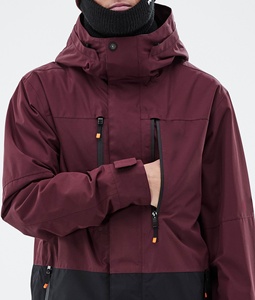 Combinaison de ski et snowboard imperméable et respirante pour homme 2026, couleur bordeaux/noir, veste de ski isolée pour homme et femme - Product Image 6