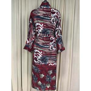 Vestido Kimono de Seda Reciclada Estilo Boho Chic Vintage para Mujer, Ideal para la Playa, Resort, Casa o como Bata de Baño - Product Image 3