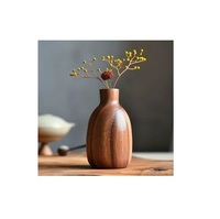 Vas Lantai Bambu Ramah Lingkungan, Pot Kayu Buatan Tangan India dengan Desain Modern, Dapat Disesuaikan untuk Dekorasi Pernikahan yang Elegan
